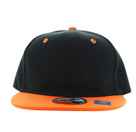 SP021 Kids Two Tone Snapback Cap (Black & Orange)