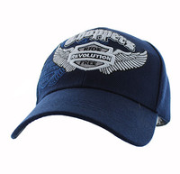 VM082 Choppers Ride Revolution Free Velcro Cap (Solid Navy)