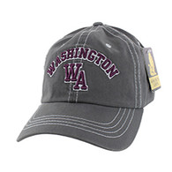 BM001 Washington Washed Cotton Cap (Solid Charcoal)