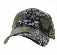 VM271 Ride to Freedom, Born to Ride Velcro Cap (Solid Hunting Camo)