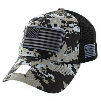 black digital camo hat