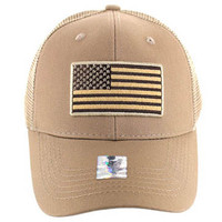 VM9003 USA FLAG , TRUCKER - KHAKI