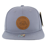 SM523 Cali Bear Cotton Snapback (Solid Grey)