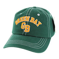 BM001 Green Bay Washed Cotton Cap (Solid Dark Green)