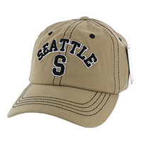 BM001 Seattle Washed Cotton Cap (Solid Khaki)