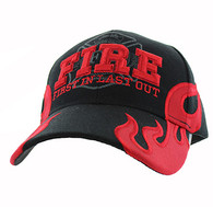 VM079 Fire, First In Last Out Velcro Cap (Solid Black)