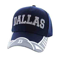 VM421 Dallas City Velcro Cap (Navy & Light Grey)