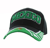 VM421 Mexico Velcro Cap (Black & Kelly Green)