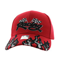 VM102 Racing Flag Velcro Cap (Solid Red)