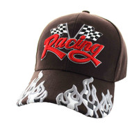 VM102 Racing Flag Velcro Cap (Solid Brown)