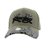 VM102 Racing Flag Velcro Cap (Solid Khaki)