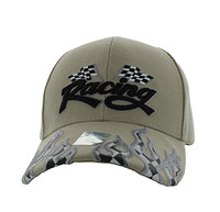 VM102 Racing Flag Velcro Cap (Solid Khaki)