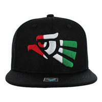 SM013 Hecho En Mexico Snapback Cap (Black & Black)