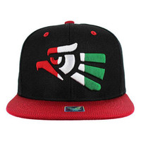 SM013 Hecho En Mexico Snapback Cap (Black & Red)