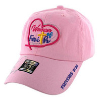 VM004 Women of Faith Jesus Christian Velcro Cap (Light Pink)