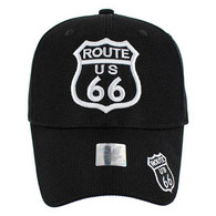 VM013 Route 66 Whole Mesh Velcro Cap (Solid Black)