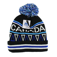 WB072 CANADA POM BEANIE - NAVY