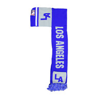 WS030 Los Angeles Hoodie Scarf (Royal & Light Grey)