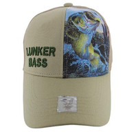 VM091 Lucker Bass Mesh Trucker Cap (Solid Khaki)