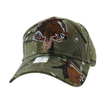 VM196 Kids Horse & Belt Velcro Cap (Solid Hunting Camo)