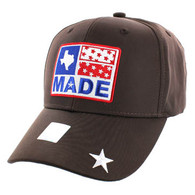 VM007 Texas Baseball Cap Hat (Solid Brown)