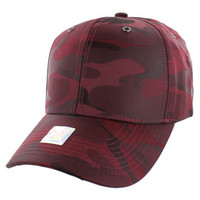 VP100 Blank Velcro Mesh Trucker Cap ( Burgundy  Camo & black mesh)
