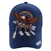 VM123 Native Pride Eagle Velcro Cap (Solid Navy)