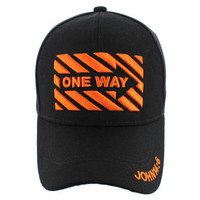 VM124 Jesus One Way Velcro Cap (Solid Black)