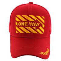 VM124 Jesus One Way Velcro Cap (Solid Red)