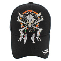 VM128 Native Pride Skull Velcro Cap (Solid Black)