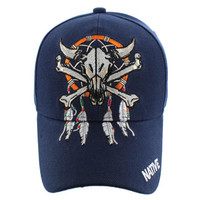 VM128 Native Pride Skull Velcro Cap (Solid Navy)