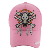 VM128 Native Pride Skull Velcro Cap (Solid Light Pink)
