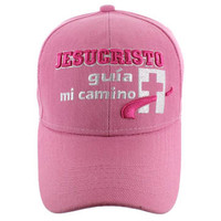 VM011 Jesus Christo Christian Velcro Cap (Solid Light Pink)