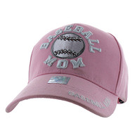 VM452 Baseball Mom Velcro Cap (Solid Light Pink)