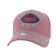 VM452 Football Mom Velcro Cap (Solid Light Pink)