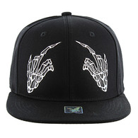 SM052 Finger Snapback (Solid Black)