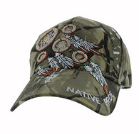 VM252 Native Pride Dream Catchers Velcro Cap (Solid Hunting Camo)