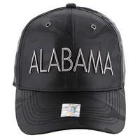 VM160 Alabama Velcro Cap (Solid Black Military Camo)