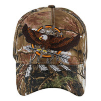 VM123 Native Pride Eagle Velcro Cap (Solid Hunting Camo)