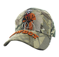 VM194 Wild Western Cowboy Velcro Cap (Solid Hunting Camo)