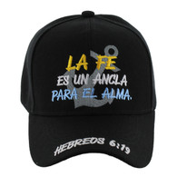 VM619 LA FE Jesus Velcro Cap (Solid Black)