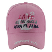 VM619 LA FE Jesus Velcro Cap (Solid Light Pink)