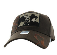 VM193 Malboro Cowboy Velcro Cap (Solid Brown)