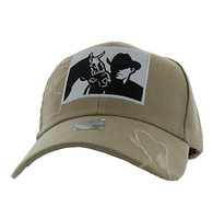 VM193 Malboro Cowboy Velcro Cap (Solid Khaki)