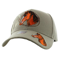 VM158 Horse & Rope Velcro Cap (Solid Khaki)