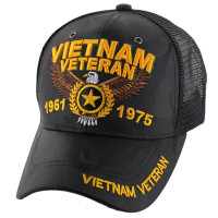 VM515 VIETNAM VETERAN , TURCKER - NYLON BLACK CAMO
