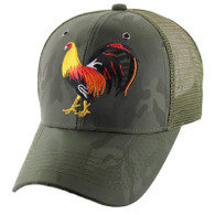 VM274 Cock Mesh Trucker Cap (Olive Camo & Black)