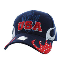 VM078 USA W/FLAME - NAVY