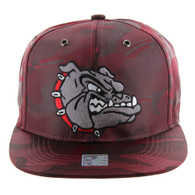 SSM558 BULLDOG , NYLON CAMO - BURGUNDY CAMO