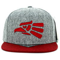 SM9012 Hecho En Mexico Eagle Snapback (Grey & Red)